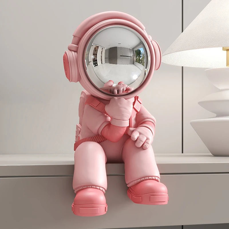 Miniature Astronaut Ornaments Living Room Aesthetic Figurines Creative Interior Art Sculptures Desk Home Decorations Gift Ideas
